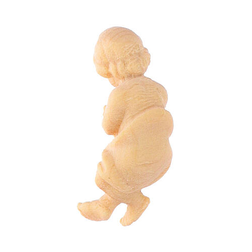 Gesù Bambino su culla Montano Cirmolo 2 pz presepe legno naturale 12 cm 5