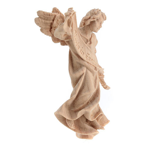 Gloria angel for Mountain Nativity Scene with 10 cm characters, Swiss pine natural wood 3