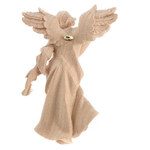 Gloria angel for Mountain Nativity Scene with 10 cm characters, Swiss pine natural wood 4