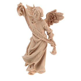 Angelo Gloria presepe statua legno naturale Montano Cirmolo 10 cm