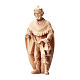 White King nativity statue 10 cm in natural pine wood s1