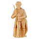 Moor Wise Man for Mountain Nativity Scene with 10 cm characters, Swiss pine natural wood s1