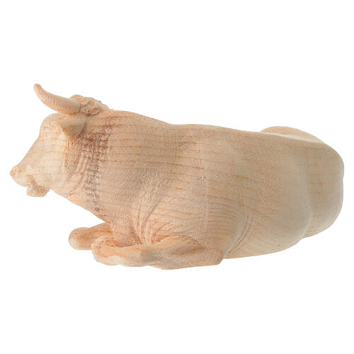 Bue Montano Cirmolo presepe statua legno naturale 12 cm 3
