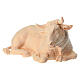 Bue Montano Cirmolo presepe statua legno naturale 12 cm s2