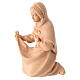 Virgin Mary statue for 12 cm Mountain Nativity Scene, Swiss pine natural wood s2