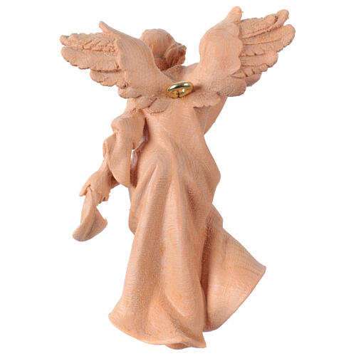 Gloria Angel statue for 12 cm Mountain Nativity Scene, Swiss pine natural wood 4