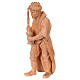 Moor Wise Man statue for 12 cm Mountain Nativity Scene, Swiss pine natural wood s2