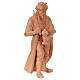 Moor Wise Man statue for 12 cm Mountain Nativity Scene, Swiss pine natural wood s3