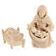 Holy Family with crib, set of 4, natural wood Mountain Nativity Scene with 10 cm characters s3