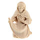 Holy Family with crib, set of 4, natural wood Mountain Nativity Scene with 10 cm characters s6