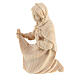Holy Family with crib, set of 4, natural wood Mountain Nativity Scene with 10 cm characters s7