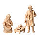 Holy Family set with manger 4 pcs 10 cm Mountain Pine wood s1