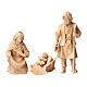Holy Family with rocking cradle, set of 4, natural wood Mountain Nativity Scene with 10 cm characters s1