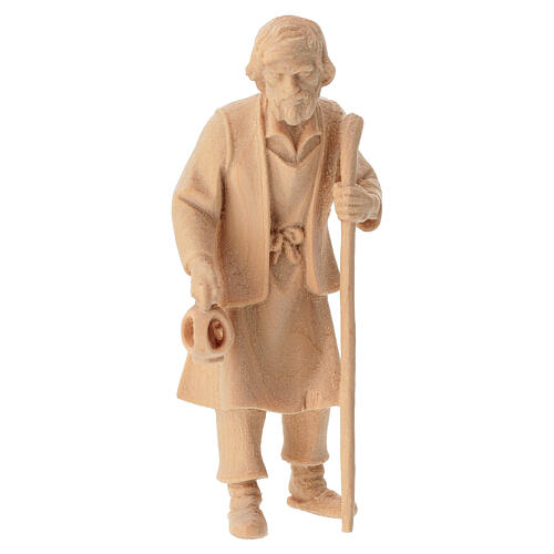 Sainte Famille avec berceau set 4 pcs crèche de montagne 10 cm bois naturel de pin cembro 7