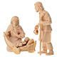 Sacra Famiglia 10 cm culla statue legno dondolo 4 pz presepe Montano Cirmolo  s3