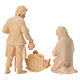 Sacra Famiglia 10 cm culla statue legno dondolo 4 pz presepe Montano Cirmolo  s9