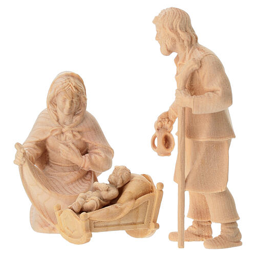 Święta Rodzina figurki do szopki, drewno naturalne 3