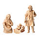 Holy Family set with rocking manger 4 pcs 10 cm Mountain Pine wood s1