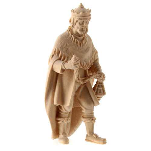 Reyes Magos 3 piezas belén estatuas madera natural Montano Cembro 10 cm 3