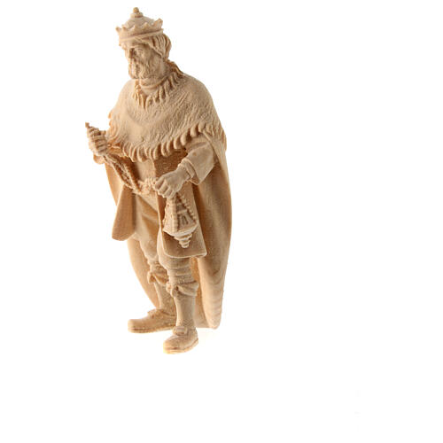 Reyes Magos 3 piezas belén estatuas madera natural Montano Cembro 10 cm 6