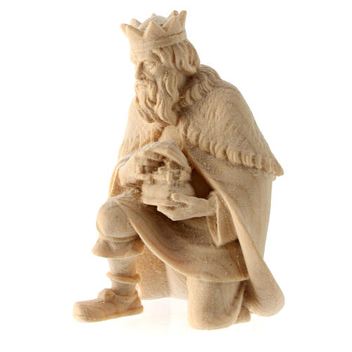 Reyes Magos 3 piezas belén estatuas madera natural Montano Cembro 10 cm 7