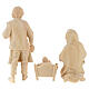 Holy Family with crib, set of 4, Mountain Nativity Scene with 12 cm characters, natural wood s8