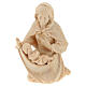 Statue 4 pz Sacra Famiglia culla legno presepe Montano Cirmolo 12 cm s3