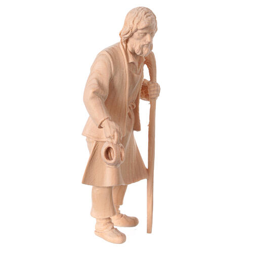 Sacra Famiglia 4 pz statue dondolo Montano Cirmolo 12 cm presepe legno  5