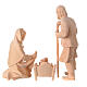 Sacra Famiglia 4 pz statue dondolo Montano Cirmolo 12 cm presepe legno  s6