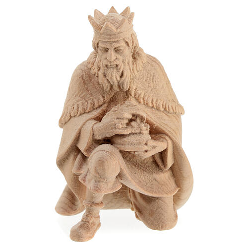 Reyes Magos estatuas belén 3 piezas Montano Cembro madera natural 12 cm 2