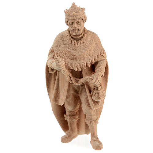 Reyes Magos estatuas belén 3 piezas Montano Cembro madera natural 12 cm 3