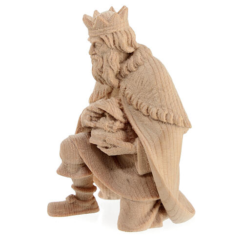 Reyes Magos estatuas belén 3 piezas Montano Cembro madera natural 12 cm 5