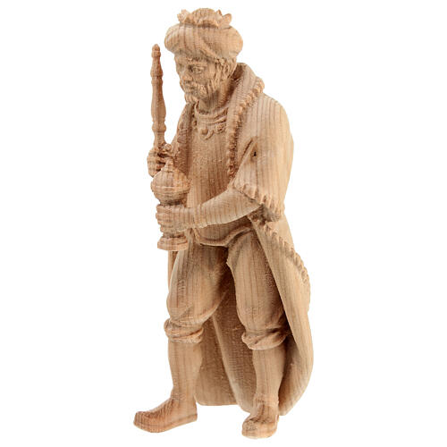 Reyes Magos estatuas belén 3 piezas Montano Cembro madera natural 12 cm 7