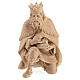 Reyes Magos estatuas belén 3 piezas Montano Cembro madera natural 12 cm s2