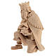 Reyes Magos estatuas belén 3 piezas Montano Cembro madera natural 12 cm s5