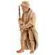 Reyes Magos estatuas belén 3 piezas Montano Cembro madera natural 12 cm s7