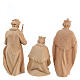 Reyes Magos estatuas belén 3 piezas Montano Cembro madera natural 12 cm s8