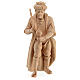 Re Magi statue presepe 3 pz Montano Cirmolo legno naturale 12 cm s4