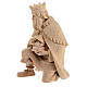 Re Magi statue presepe 3 pz Montano Cirmolo legno naturale 12 cm s5