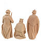 Three Kings nativity set 3pcs natural stone pine wood 12 cm s8