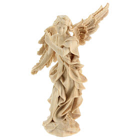 Angelo Annunciatore statua presepe Montano Cirmolo legno naturale 10 cm
