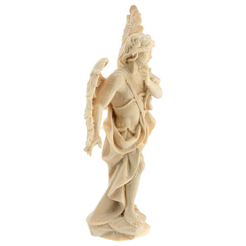 Announcing Angel statue Mountain Pine Nativity natural wood 10 cm 3