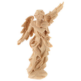 Announcing Angel, statue of Swiss pinewood for 12 cm Mountain Nativity Scene