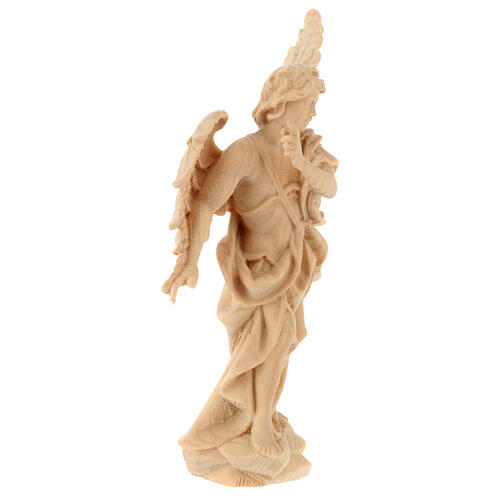 Announcing Angel statue Mountain Pine Nativity natural wood 12 cm 3