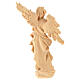 Announcing Angel statue Mountain Pine Nativity natural wood 12 cm s4