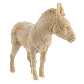 Buey y Burro estatuas belén Montano Cembro madera natural 10 cm