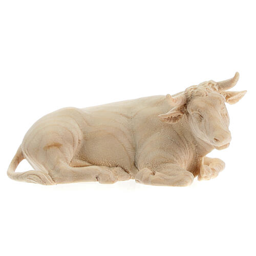 Boeuf et âne statues crèche de montagne pin cembro bois naturel 10 cm 5