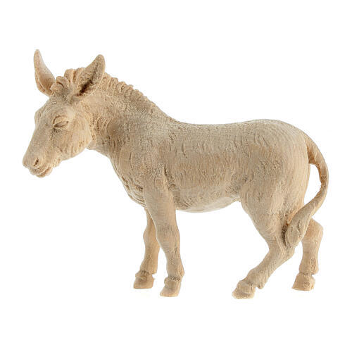 Boi e burro conjunto presépio de montanha em pinheiro cembro natural 10 cm 4