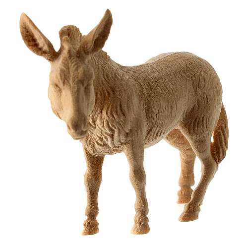 Buey y Burro estatuas belén Montano Cembro madera natural 12 cm 5