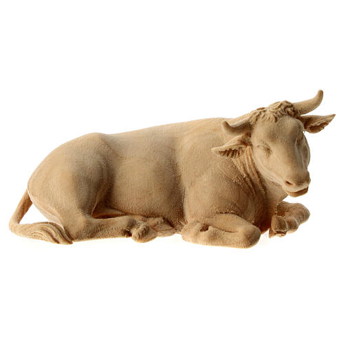 Boeuf et âne set statues 12 cm pour crèche de montagne pin cembro bois naturel 2